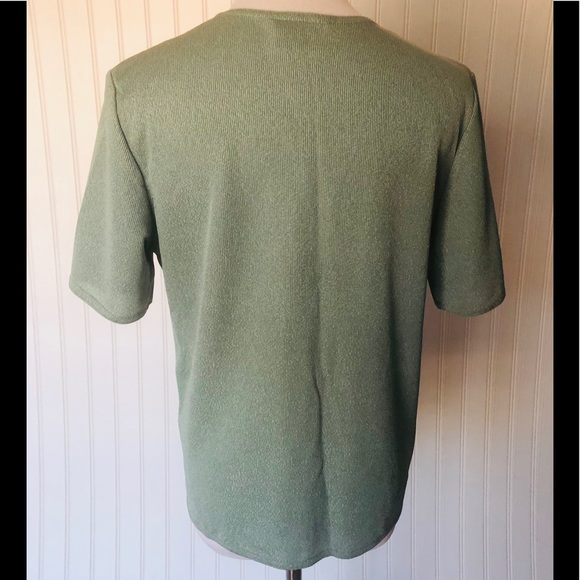 Joanna Petite M sea foam green top - Picture 3 of 6